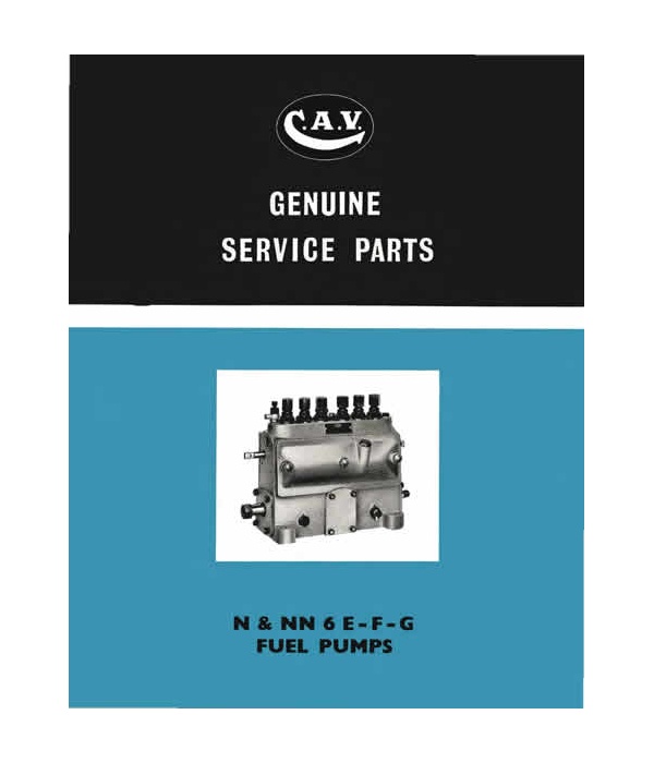 N & NN 6 E,F & G Inj Pump Parts Manual